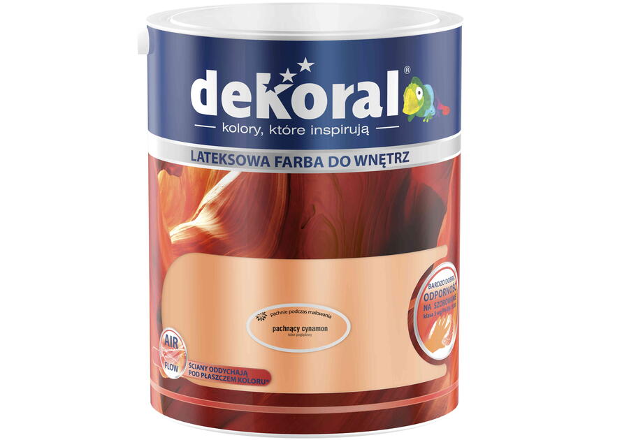 Zdjęcie: Farba do ścian i sufitów Akrylit W pachnący cynamon 5 L DEKORAL