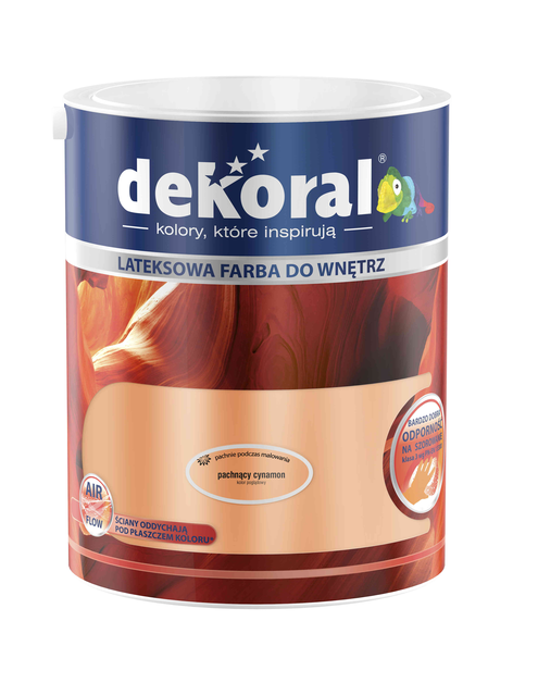 Zdjęcie: Farba do ścian i sufitów Akrylit W pachnący cynamon 5 L DEKORAL