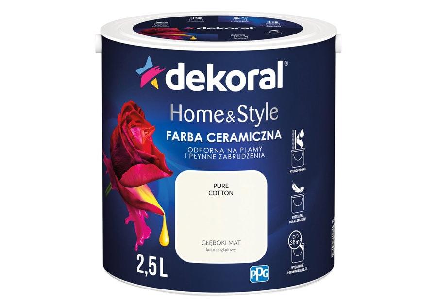 Zdjęcie: Farba ceramiczna Home&Style pure cotton 2,5 L DEKORAL
