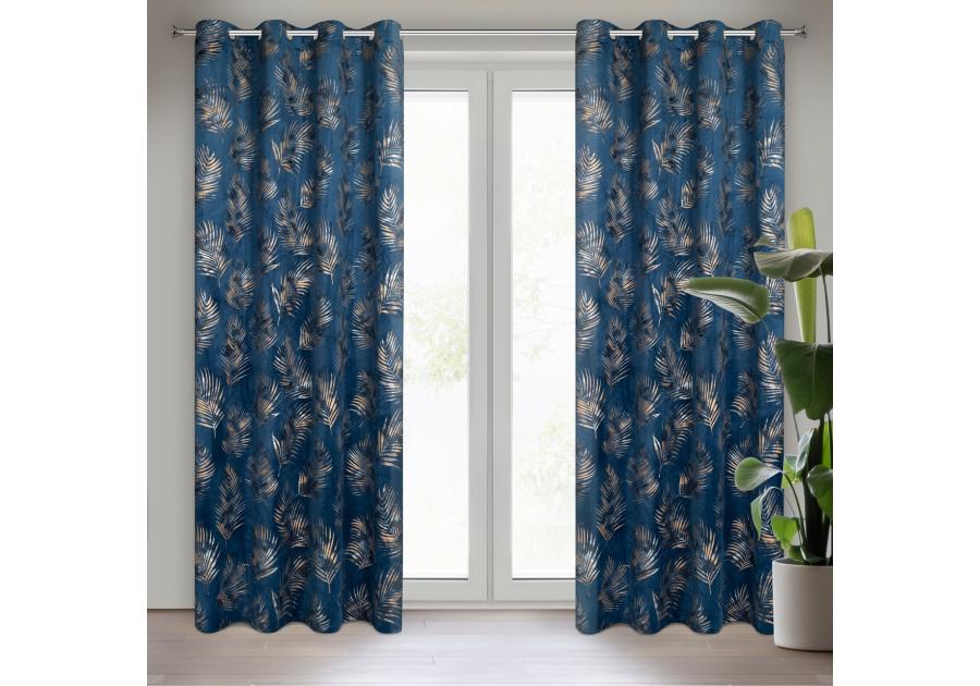 Zdjęcie: Zasłona gotowa Gloria 140x250 cm granatowy EUROFIRANY