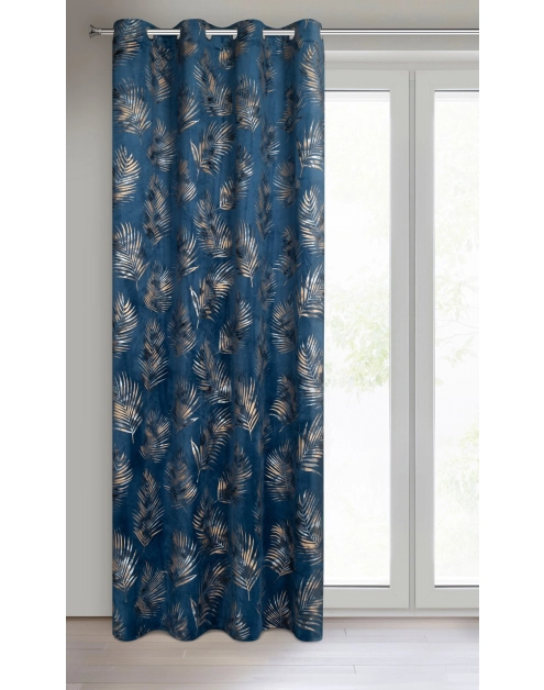 Zdjęcie: Zasłona gotowa Gloria 140x250 cm granatowy EUROFIRANY