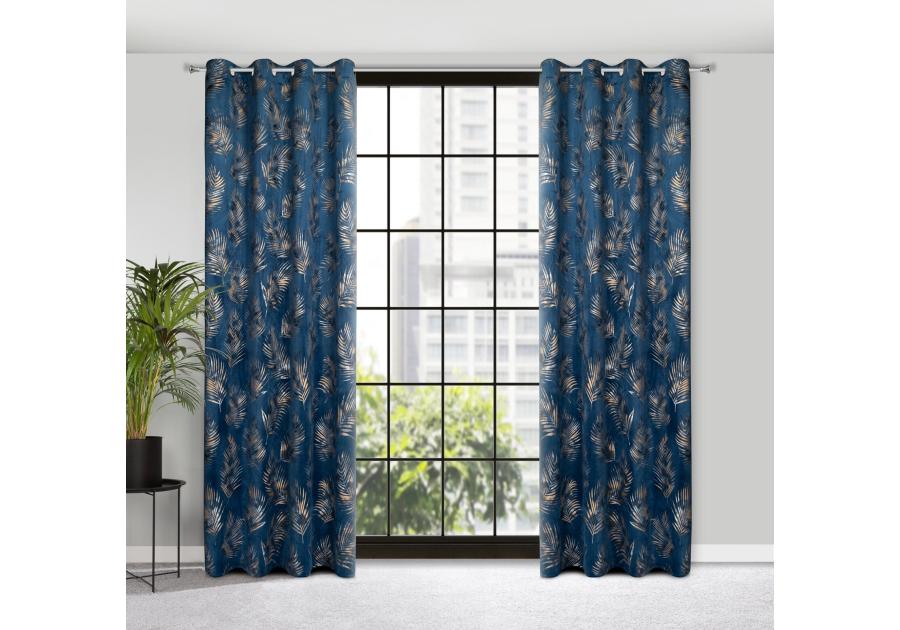 Zdjęcie: Zasłona gotowa Gloria 140x250 cm granatowy EUROFIRANY