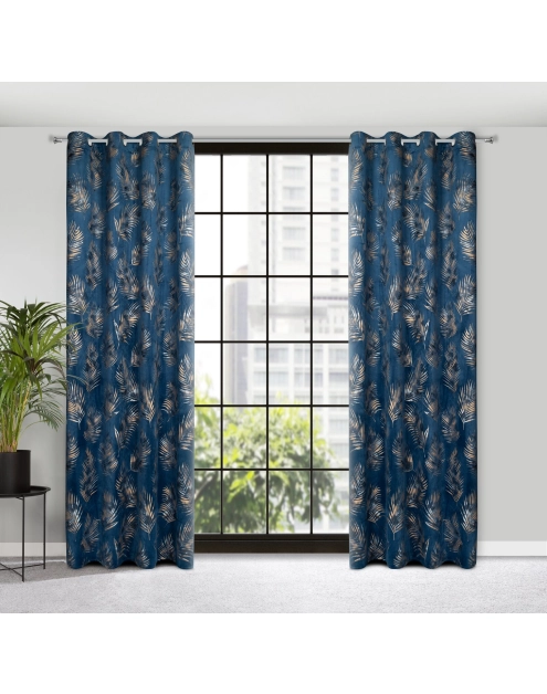 Zdjęcie: Zasłona gotowa Gloria 140x250 cm granatowy EUROFIRANY