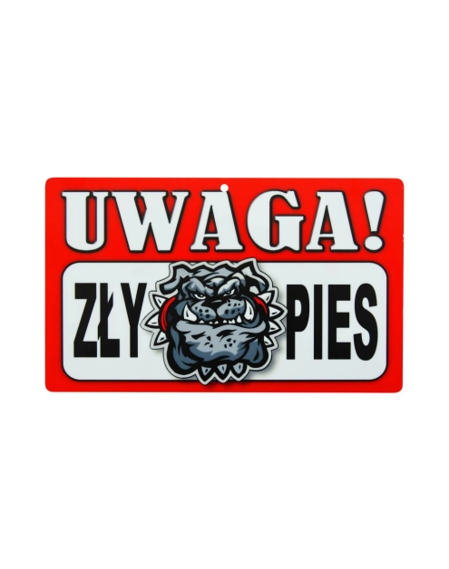 Zdjęcie: Oznaczenie "Uwaga! Zły pies" płyta METRO