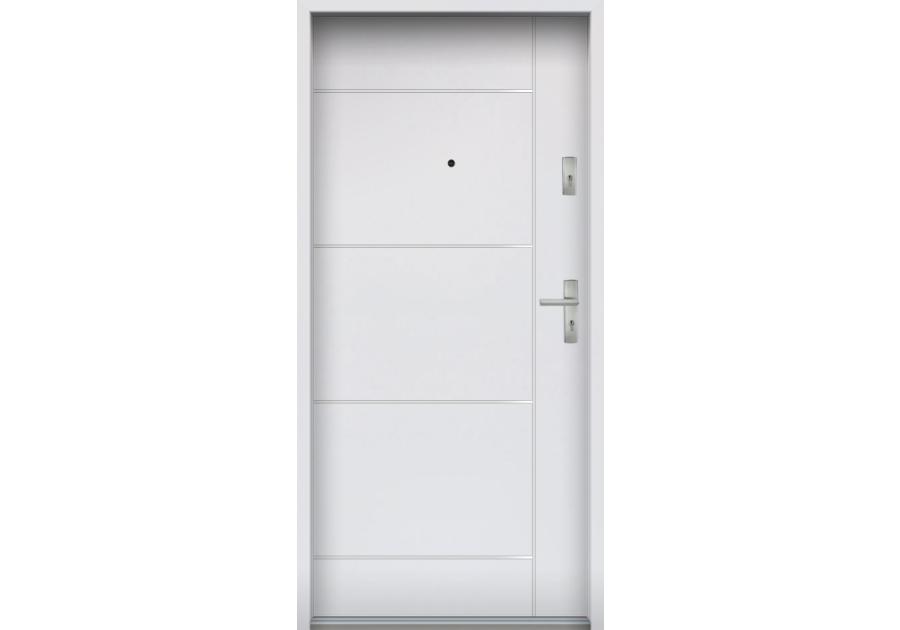 Zdjęcie: Drzwi wejściowe do mieszkań Bastion A-65 Biały 90 cm lewe OSP KR CENTER