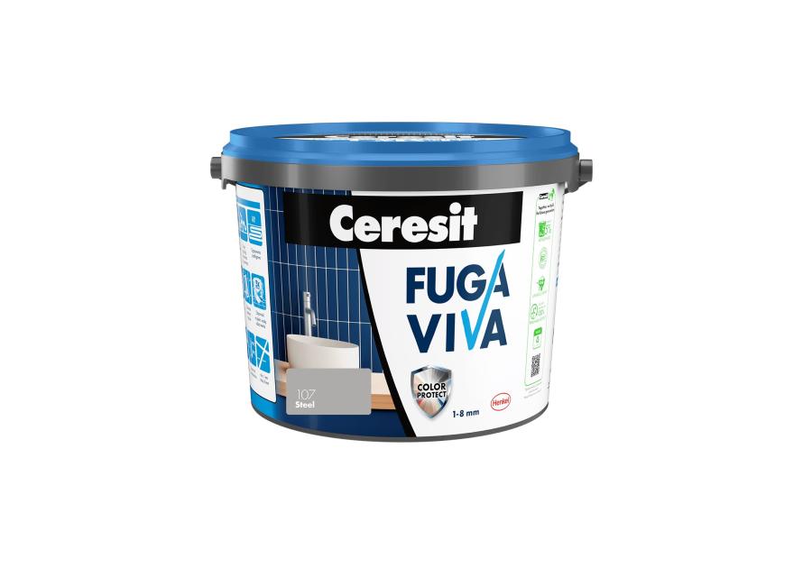 Zdjęcie: Fuga Viva elastyczna cementowa 1-8 mm steel 2 kg CERESIT