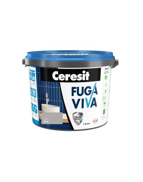 Zdjęcie: Fuga Viva elastyczna cementowa 1-8 mm steel 2 kg CERESIT