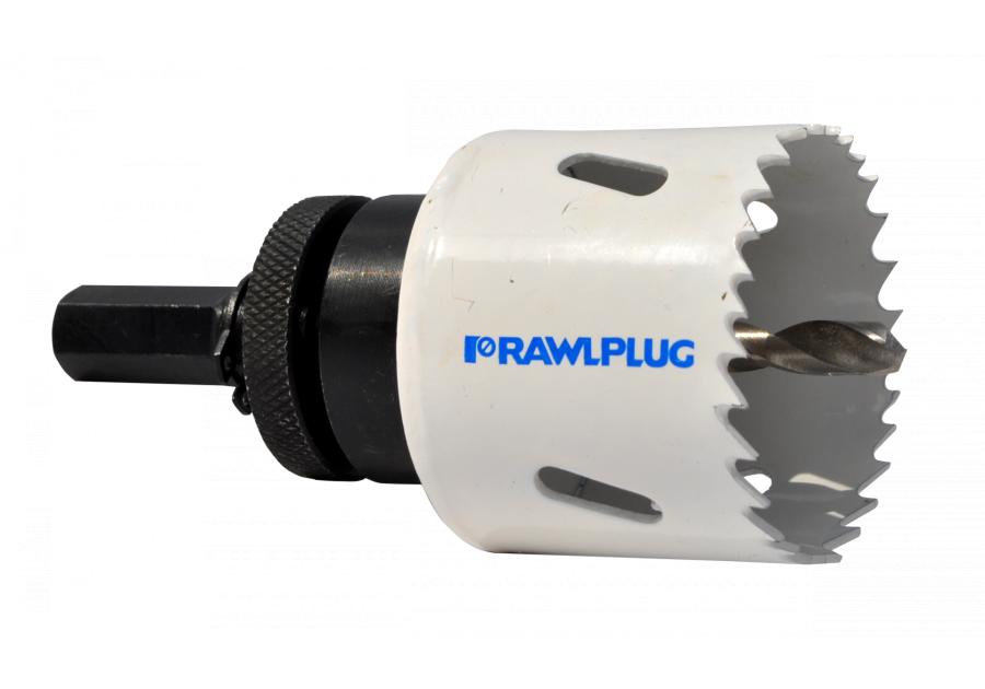 Zdjęcie: Zestaw otwornic: 19, 22, 29, 38, 44, 57 + 2 adaptery instalator 9 elementów RAWLPLUG