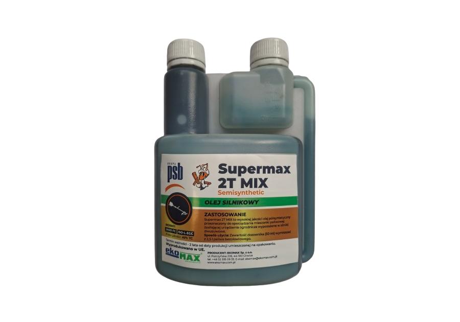 Zdjęcie: Olej do silinków dwusuwowych Supermax 2T Mix 0,5 L zielony PSB
