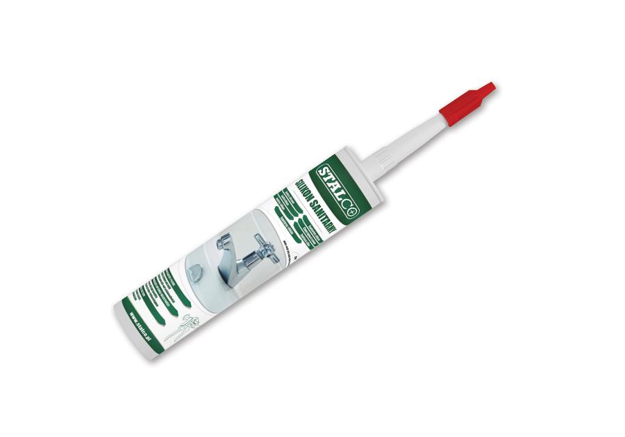 Zdjęcie: Silikon sanitarny biały 300 ml STALCO