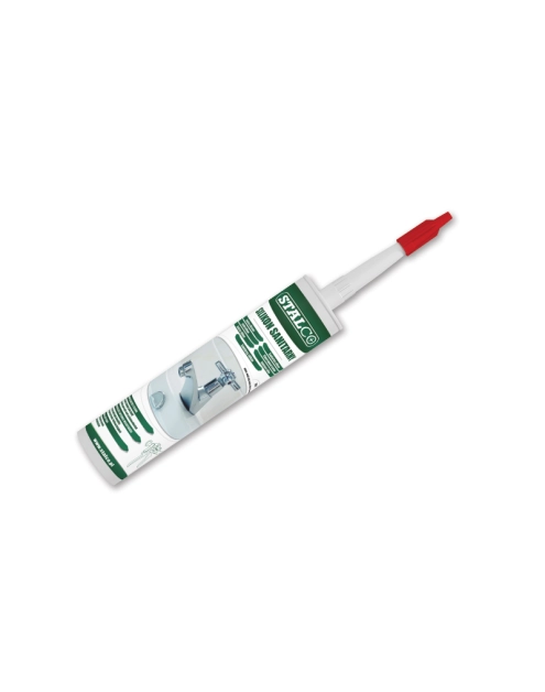 Zdjęcie: Silikon sanitarny biały 300 ml STALCO