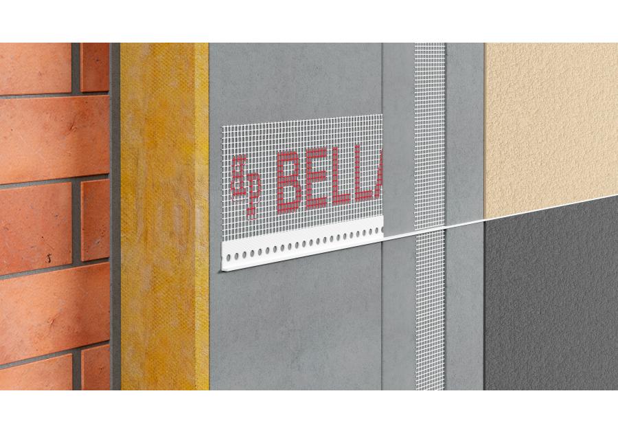 Zdjęcie: Listwa PVC zakończeniowa z siatką BP22 L250 10 mm biała BELLA PLAST