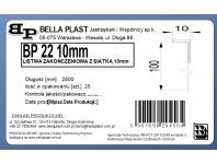 Zdjęcie: Listwa PVC zakończeniowa z siatką BP22 L250 10 mm biała BELLA PLAST