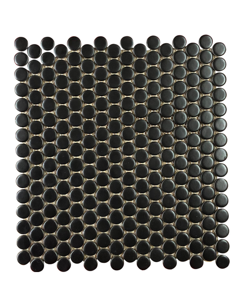 Zdjęcie: Mozaika gresowa Black Small Circles Matt 30x30 cm NETTO