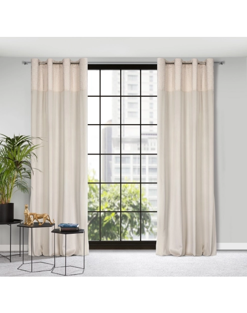 Zdjęcie: Zasłona gotowa D91 Agnes 140x250 cm kremowy EUROFIRANY