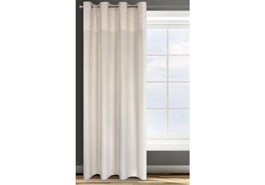 Zdjęcie: Zasłona gotowa D91 Agnes 140x250 cm kremowy EUROFIRANY