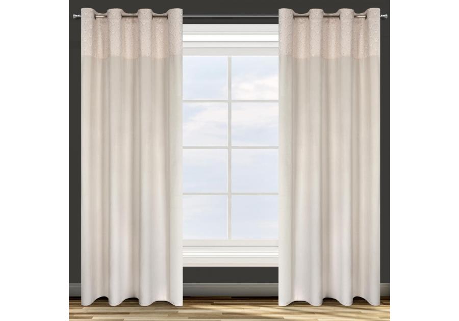 Zdjęcie: Zasłona gotowa D91 Agnes 140x250 cm kremowy EUROFIRANY