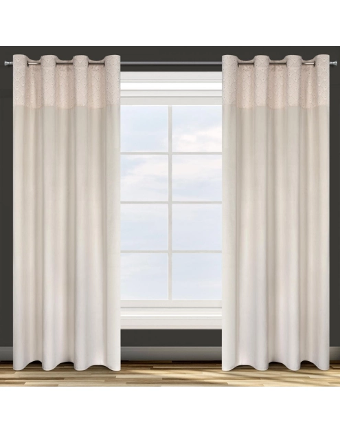 Zdjęcie: Zasłona gotowa D91 Agnes 140x250 cm kremowy EUROFIRANY