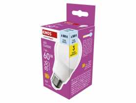 Żarówka LED Classic A60 E27, 7 W (60 W) 806 lm zimna biel EMOS