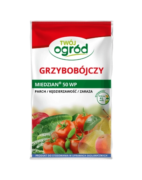 Zdjęcie: Środek grzybobójczy Miedzian 50 WP 10 g TWÓJ OGRÓD