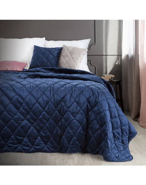 Zdjęcie: Narzuta dekoracyjna Amareta 200x220 cm cm granatowa EUROFIRANY