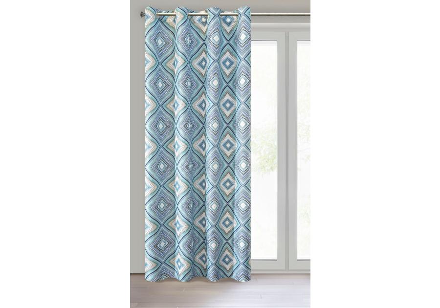 Zdjęcie: Zasłona gotowa Malvia 140x250 cm turkusowy EUROFIRANY