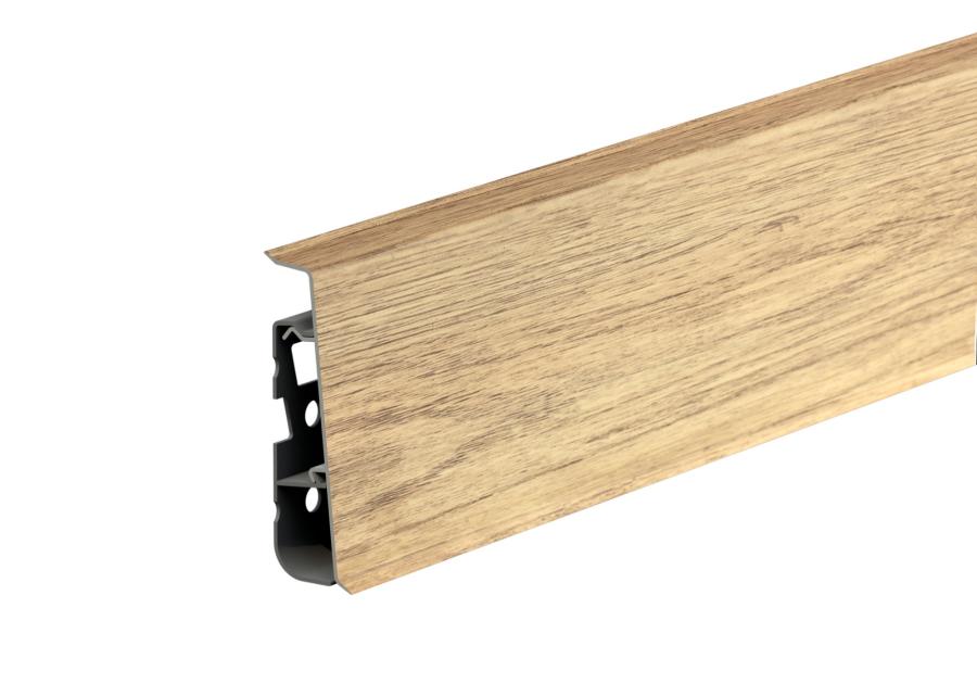 Zdjęcie: Listwa przypodłogowa PVC Hi Line Prestige 2,2x7,5 cm 2,50 m Dąb Pinia Jasna Mat CEZAR