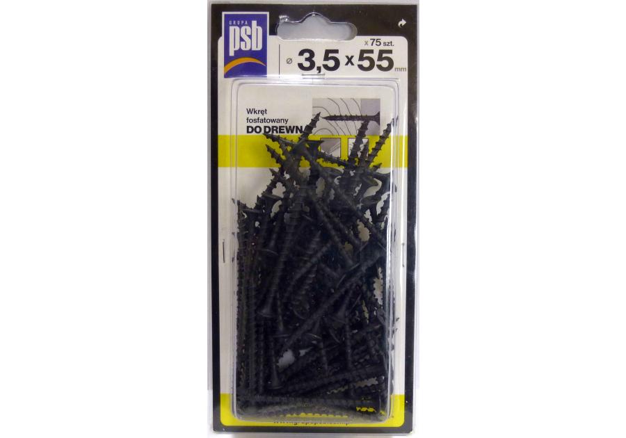 Wkręt fosfatowany do drewna 3,5x55 mm - 75 szt. SILA