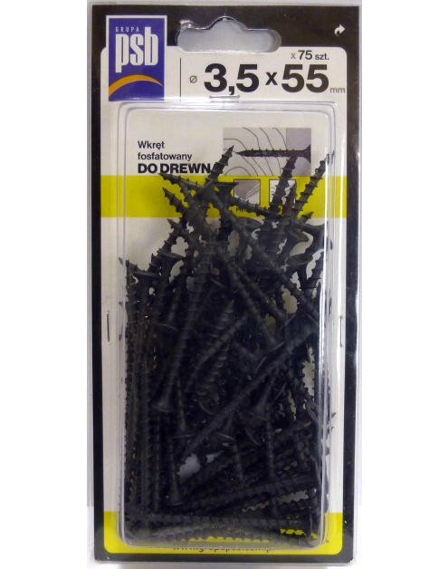 Zdjęcie: Wkręt fosfatowany do drewna 3,5x55 mm - 75 szt. SILA