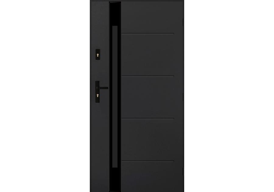 Zdjęcie: Drzwi zewnętrzne andromeda antracyt 80p komplet PANTOR