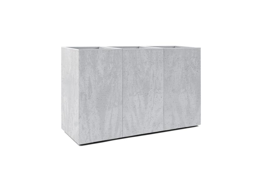 Zdjęcie: Kwietnik Karo 900x300x600 mm beton recycled, szary beton LAMELA