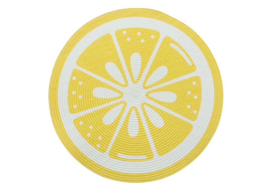 Zdjęcie: Mata słomkowa Tropicana okrągła średnica 38 cm dekoracja cytryna ALTOM DESIGN