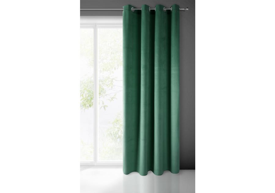 Zdjęcie: Zasłona gotowa Pierre 140x250 cm ciemnozielony EUROFIRANY