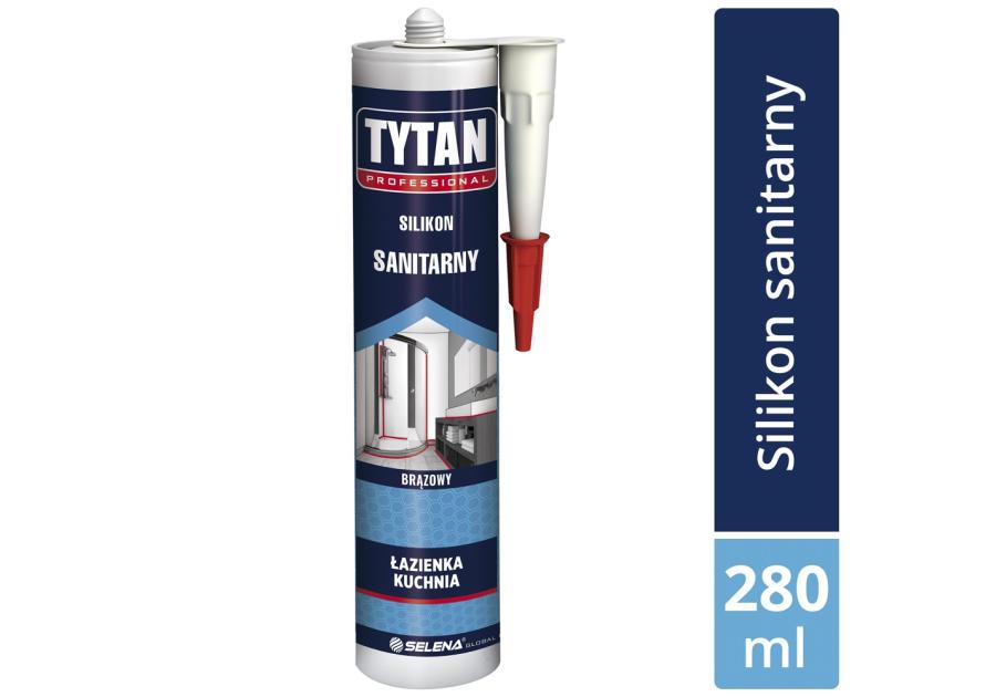 Zdjęcie: Silikon sanitarny brązowy 280 ml TYTAN PROFESSIONAL