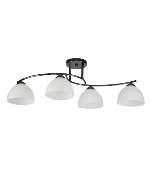 Zdjęcie: Lampa sufitowa Gracja czarny perłowy 4x40 W E27 klosz biały CANDELLUX