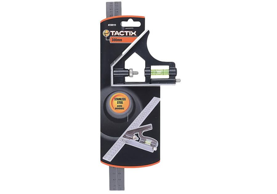 Zdjęcie: Kątownik z poziomicą 300 mm TACTIX