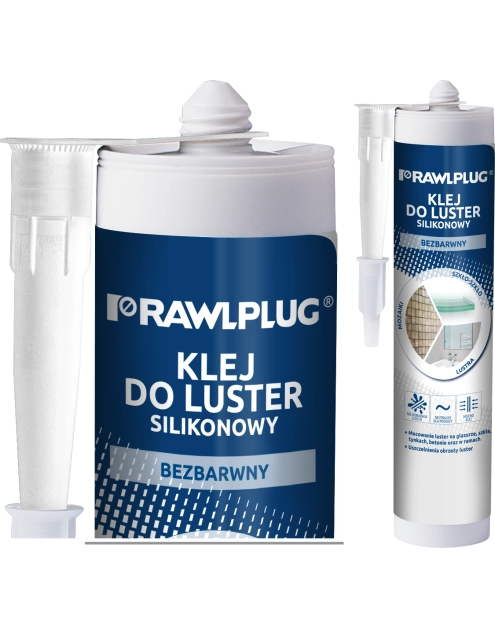 Zdjęcie: Klej do luster silikonowy bezbarwny 300 ml RAWLPLUG