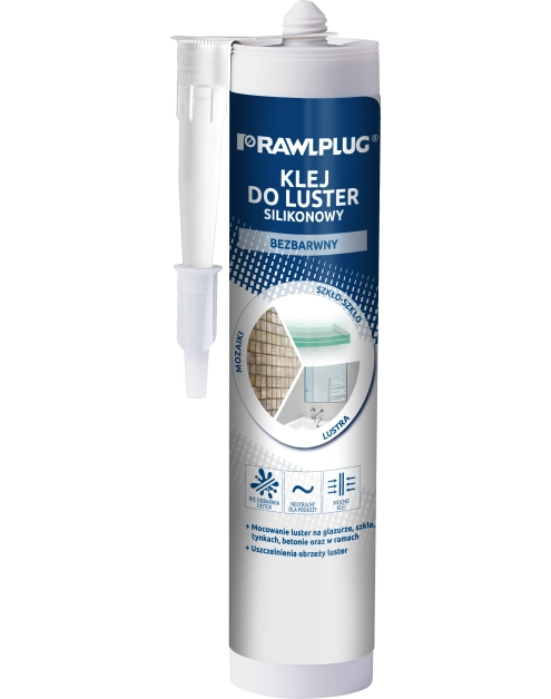 Zdjęcie: Klej do luster silikonowy bezbarwny 300 ml RAWLPLUG