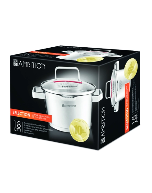 Zdjęcie: Garnek Selection 18 cm z pokrywką do cedzenia AMBITION