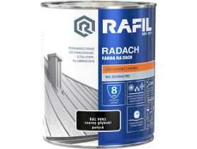 Farba na dach Radach czarny RAL9005 0,75L RAFIL