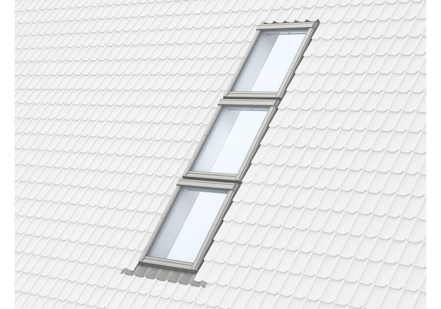 Zdjęcie: Kołnierz kombi EKW 0007E profilowany element górny, 78x140 cm VELUX