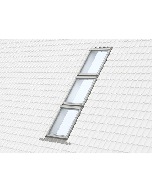 Zdjęcie: Kołnierz kombi EKW 0007E profilowany element górny, 78x140 cm VELUX