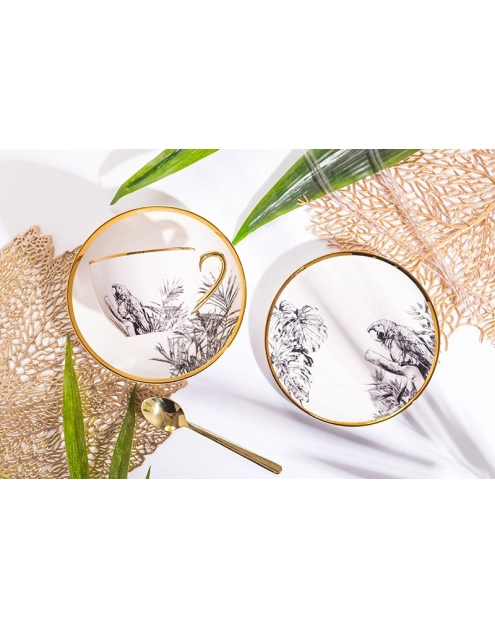 Zdjęcie: Zestaw filiżanka 200 ml ze spodkiem 15,5 cm i talerzem deserowym 15 cm Paradise ALTOMDESIGN