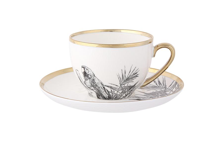 Zdjęcie: Zestaw filiżanka 200 ml ze spodkiem 15,5 cm i talerzem deserowym 15 cm Paradise ALTOMDESIGN