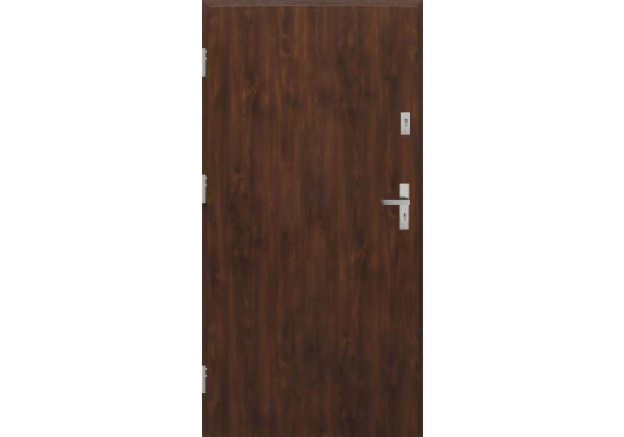 Zdjęcie: Drzwi zewnętrzne stalowo-drewniane Disting Otello 01 Orzech 100 cm lewe KR CENTER