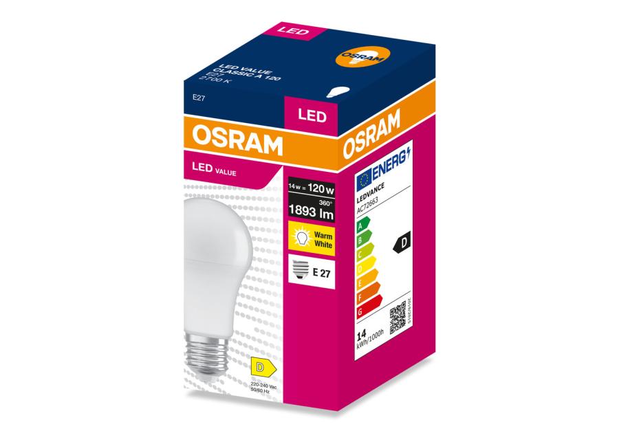 Zdjęcie: Lampa LED Value Classic A 120 14 W 2700K E27 OSRAM
