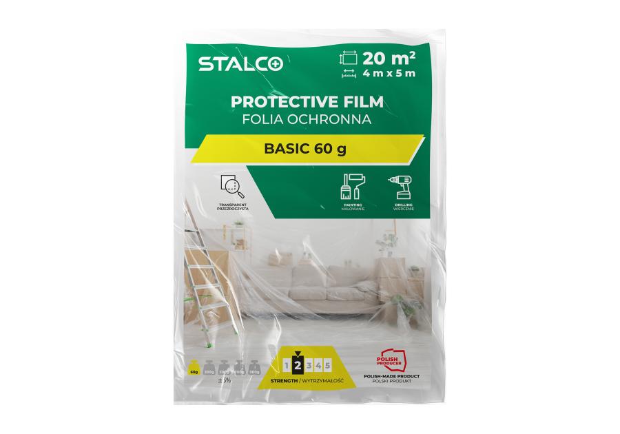 Zdjęcie: Folia ochronna basic 4x5 m 60 g STALCO