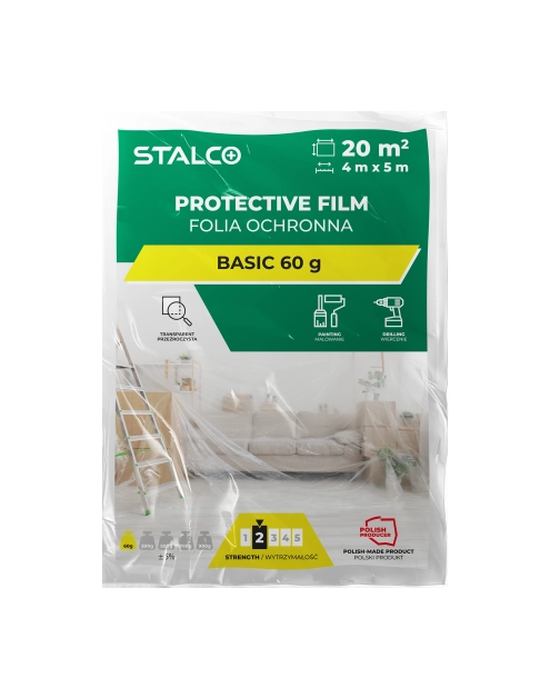Zdjęcie: Folia ochronna basic 4x5 m 60 g STALCO