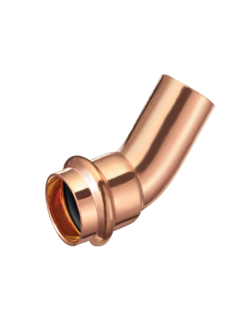 Zdjęcie: Łuk nyplowy 45 stopni zaciskany do wody 35x35 profil V CALIDO