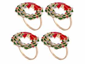 Komplet obrączek na serwetki Wianek 4 szt. ALTOMDESIGN